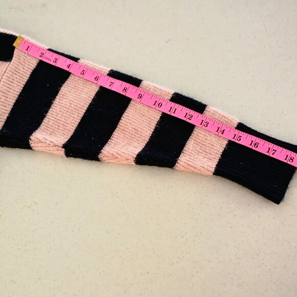 Chunky Black & Pink Striped Ribbed Sweater – Medium - Picture 10 of 12